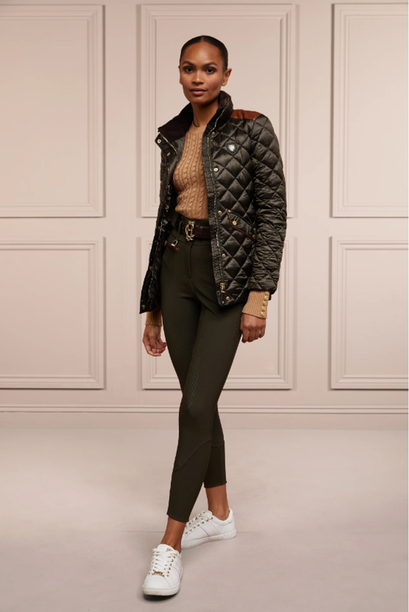 Holland Cooper Thermal Heritage Breeches - Dark Olive-2